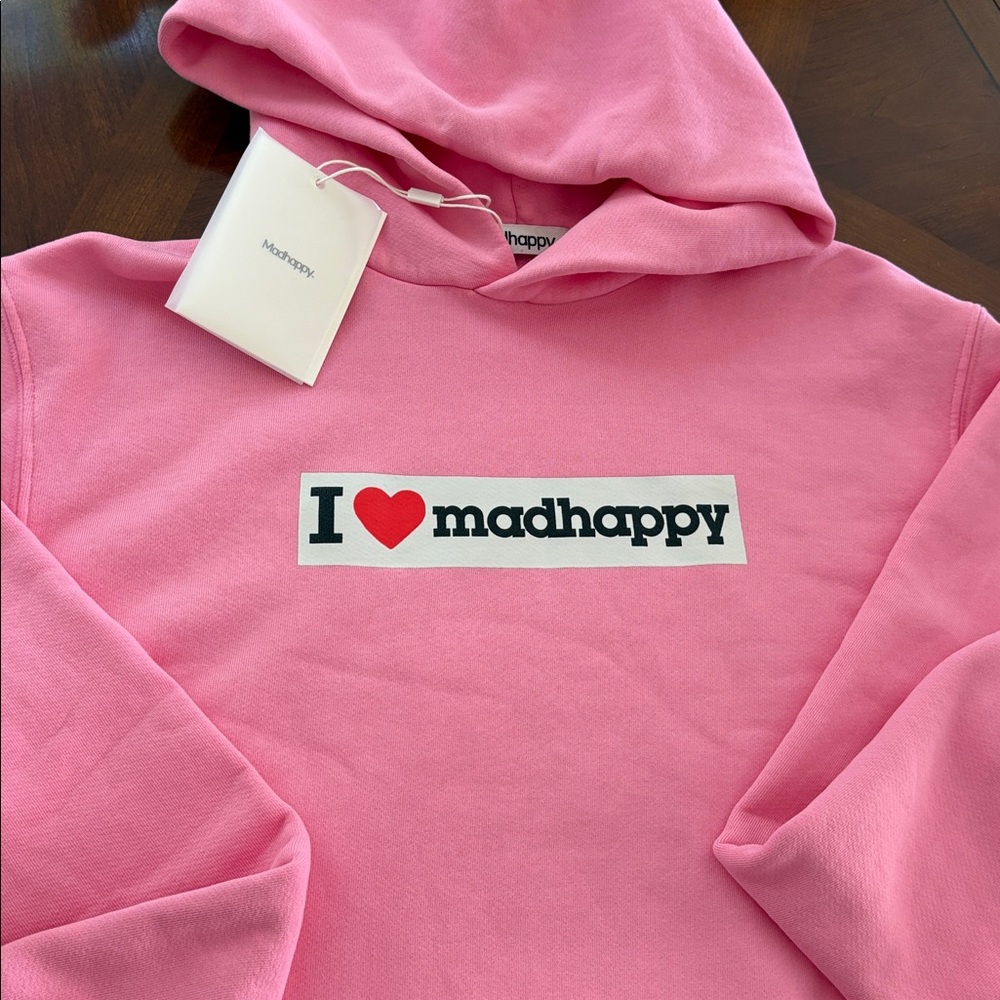 NWT Madhappy I heart Pink Fleece Oversized Hoodie - Picture 4 of 8
